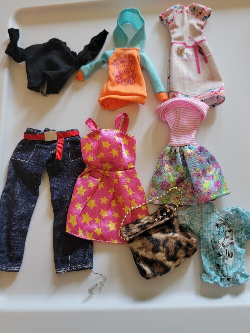 Barbie Doll Dress & Pants Lot - 8 Pieces
